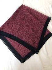 Foulard Carré Thun bordeaux et noir (FO093)