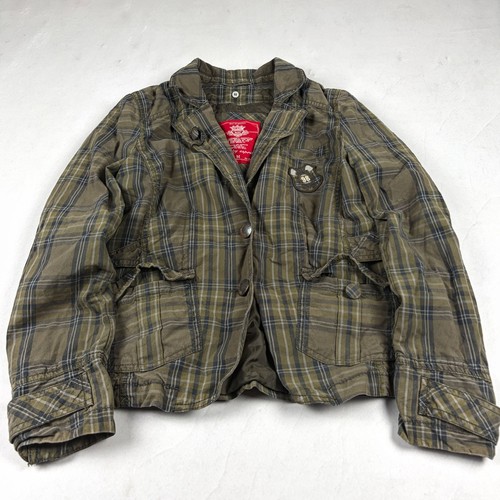 Vintage plaid cropped blazer - vintage,