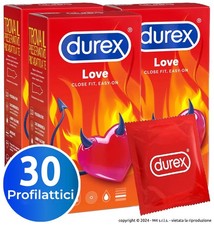 Preservativi Durex Love  Anatomici Classici Easy - On 30 Profilattici