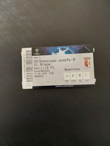 Biglietto calcio braga v - sc,