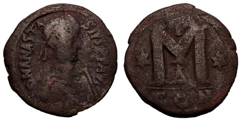 Grand follis anastasius ier - follis, d'anastasius