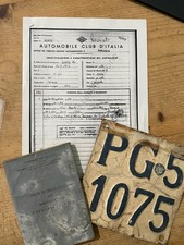 Targa E Libretto Moto Mival Del 1955 Da Collezione