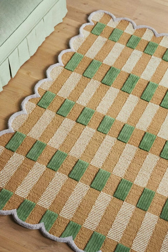 Tappeto vintage lana quadri - tappeto,