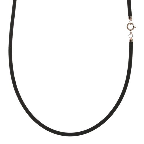 Collana caucciù con - in,