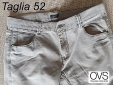 OVS TREND - PANTALONI JEANS UOMO MAN DENIM 100%Cotone - Tg.52 Grigio Fumè Scuri