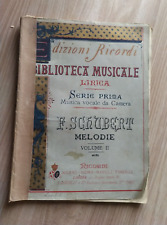 Biblioteca musicale lirica serie prima ,musica vocale da camera F.Shubert 