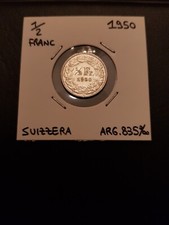 Moneta argento 1/2 franc 1950