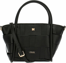 - Borsa Intreccio in Ecopelle, Nero, Piccola