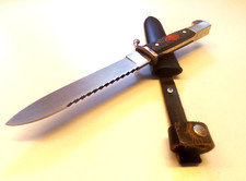 Coltello vintage SCOUT lama fissa con SAW anni 60-70, Solingen Germania per Svizzera 2