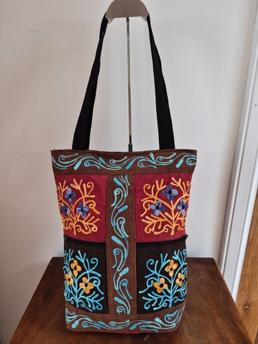 Borsa tracolla boho ricamata - borsa,