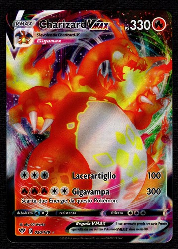 Charizard vmax 020 189 fiamme - charizard,