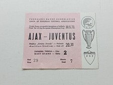 Biglietto Calcio stadio AJAX JUVENTUS 30.05.1973 Finale Coppa Dei Campioni