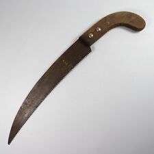 ANTICO SEGHETTO DA POTATURA SEGA A MANO LIBERA SEGACCIO IN LEGNO E FERRO VINTAGE