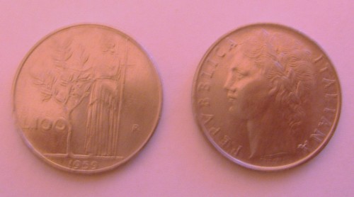 Italia moneta 100 - moneta, lire