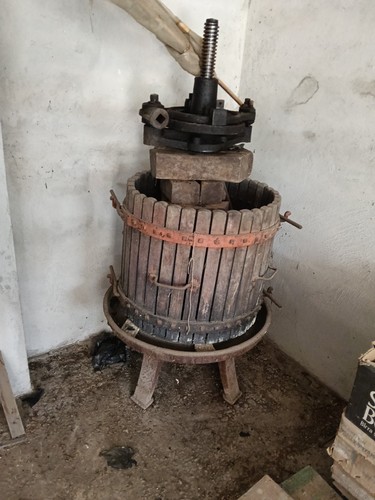 Antico torchio per uva - , in