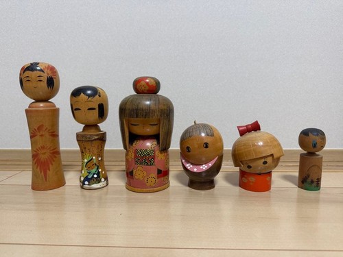 Bambole kokeshi set pezzi - bambole,
