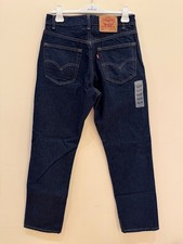 Jeans vintage Levi’s 505 regular fit gamba dritta 32x30 lavaggio scuro made USA NUOVO