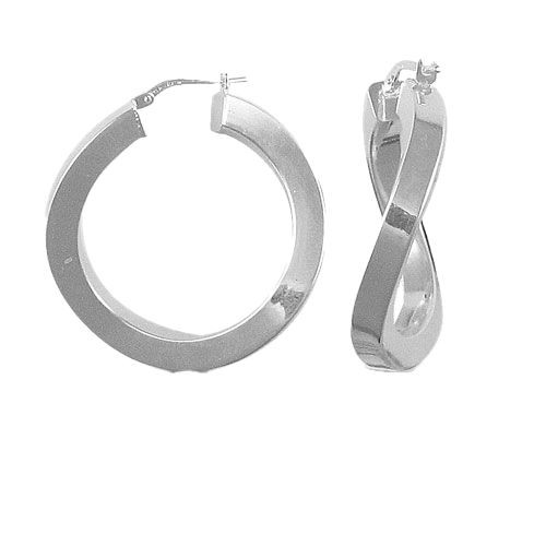Orecchini creoli argento - orecchini,