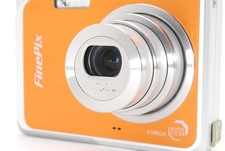 【BATTERIA QUASI NUOVA/w】 Fujifilm Finepix V10 arancione 3,4X fotocamera digitale dal Giappone