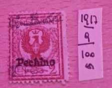 Francobollo Timbrato Italia 1917. Stemma Savoia Sovrastampato Cent 2.