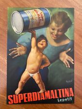 Locandina VINTAGE 1947,SUPERDIAMALTINA,LEPETIT,LEDOGA ,MILANO GINO BOCCASILE ART