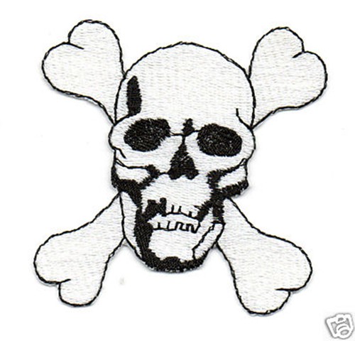 Patch ricamo toppa teschio - ricamo,