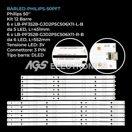 Kit barre strip led tv - kit, 12