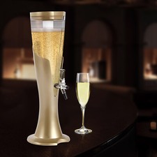 Distributore Torre Birra 3L/5L Distributore Torre Bevande Bevande con Tubo Ghiaccio LED USA