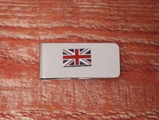 Fermasoldi in oro bianco 14 carati sopra Lags Of The World inciso gratuitamen...