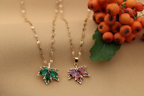 Collana foglia acero - collana,