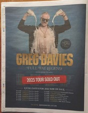 Greg Davies Tour Dates Advert