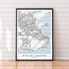 Poster Mappa Rio De Janeiro