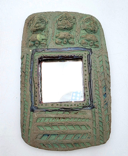 Specchio ceramica arte
