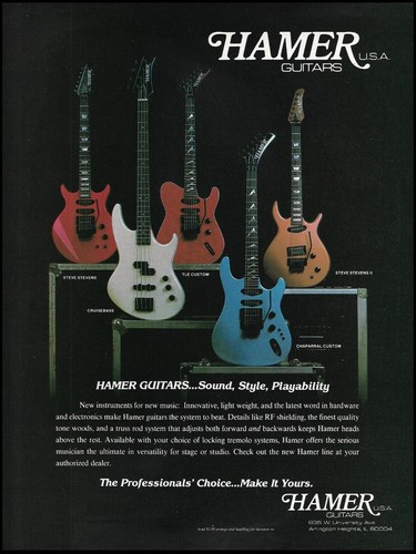 Pubblicità chitarra hamer - chitarra,