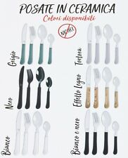 SET POSATERIE 4 PZ IN CERAMICA ANALLERGICHE