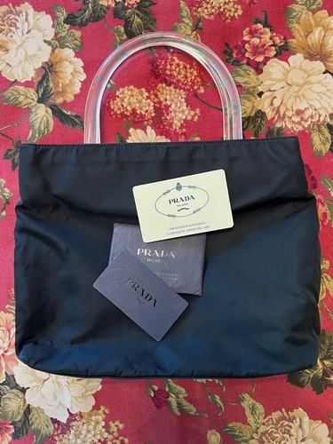 Auth prada borsa tessuto - prada, in