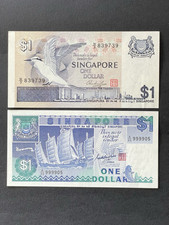 SINGAPORE 2 Banconote 1 DOLLAR
