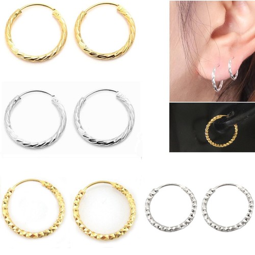 Orecchini cerchio spirale - a,