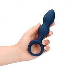 Anal plug in silicone dildo
