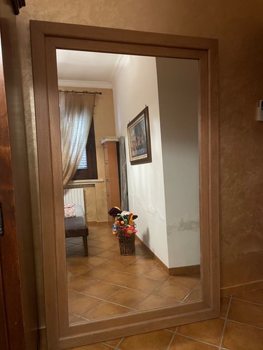 Specchio terra legno rovere - specchio,