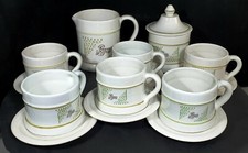 PREMIATO FORNO PLASMON MILANO VINTAGE SERVIZIO COLAZIONE CERAMICA PER 6 PERSONE