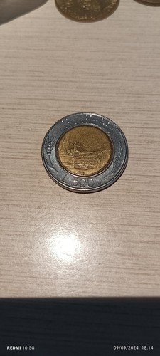 Moneta bimetallica 500 lire - bimetallica,