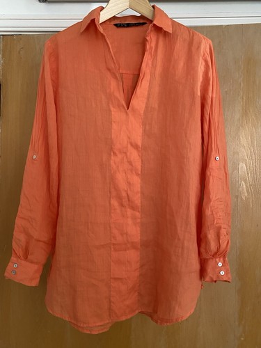 Tunica camicia zara arancione - tunica,