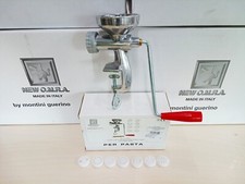 Torchietto pasta manuale maccheroni elica in ottone con 8 trafile  O.M.R.A