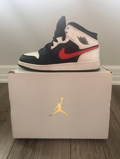 Nike Air Jordan 1 Mid BQ6472004 da donna taglia US 5,5 bianco nero rosso 👍🏾