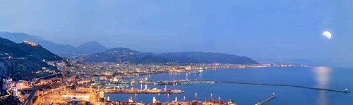 Quadro veduta salerno porto - quadro,
