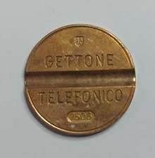 Gettone telefonico con segno - gettone,