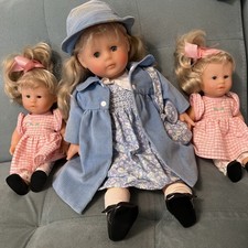 Bambola Corolle vintage Anselme Poupee made in France e 2 piccole bambole Corolle