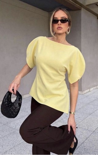 Top zara donna fw26 giallo - zara,