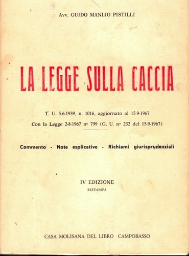 Codice della caccia - :, legge